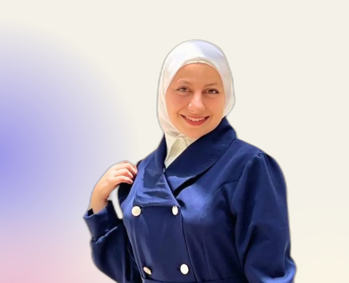 Lunar Salameh, smiling